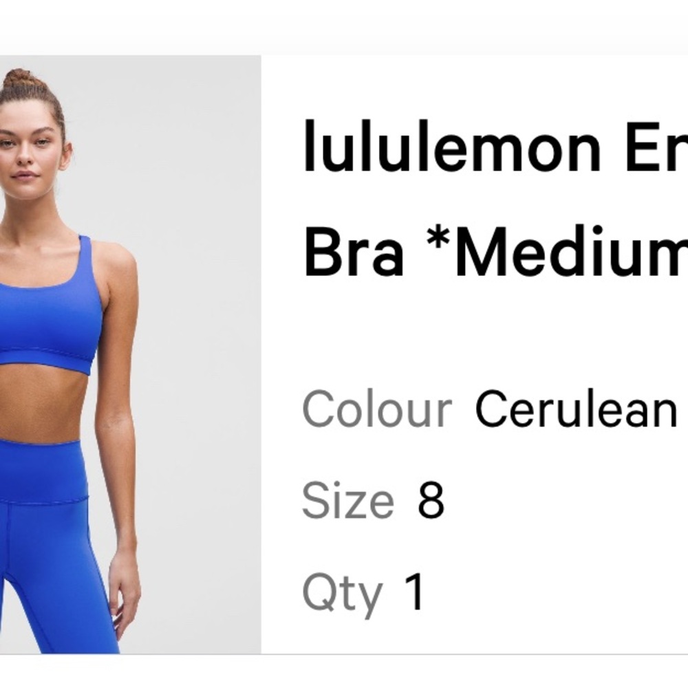 lululemon athletica Energy Bra - Cerulean